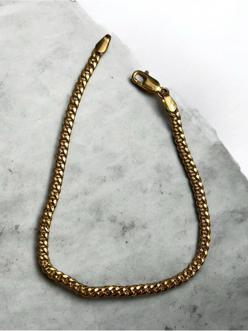 3.1 mm 10k solid Gold miami Cuban Bracelet